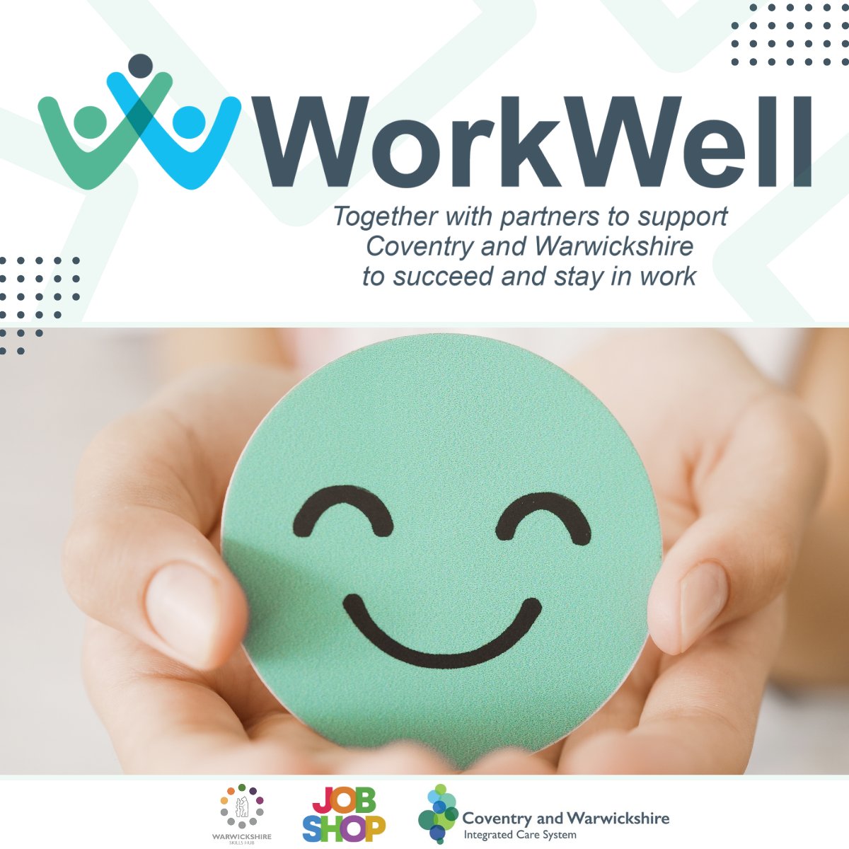 ❓Need support to return to or stay in work❓

WorkWell is here for you!

A free service in Coventry &amp; Warwickshire, WorkWell helps individuals overcome mental health or health-related challenges to find or maintain employment.

Refer today forms.office.com/e/DqHP2wgncb 

#Wellbeing
