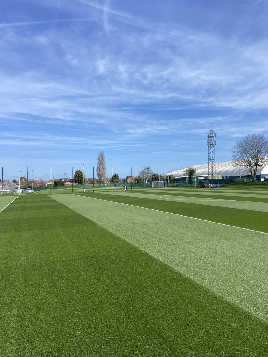 Prepped and ready for the visit of <a href="/NorthernIreland/">Northern Ireland</a> ⚽️🌱🌱🌱 site looking great in the ☀️