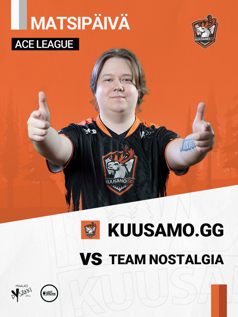 KUUSAMO.gg (@kuusamogg) on Twitter photo abe: Postaa se kuva missä on ne sormipyssyt. Se o iha v*tun gang gang gang 🤙
SoMeboss: Ok, veli.
🏆 Ace League Div2
⏰ 18.00
📺 twitch.tv/kuusamogg 📢 <a href="/KallePiispa/">Kalle Piispa</a>
🎙️ Illan haastattelussa: <a href="/abe666cs/">Joni Saarinen</a> abe: Postaa se kuva missä on ne sormipyssyt. Se o iha v*tun gang gang gang 🤙
SoMeboss: Ok, veli.
🏆 Ace League Div2
⏰ 18.00
📺 twitch.tv/kuusamogg 📢 <a href="/KallePiispa/">Kalle Piispa</a>
🎙️ Illan haastattelussa: <a href="/abe666cs/">Joni Saarinen</a>
