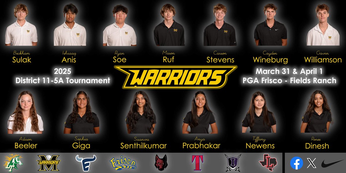 MHS Warrior Golf (@mhswarriorsgolf) on Twitter photo IT'S TIME. District play starts TODAY! Wish our 13 kids the best of luck as we compete the next two days with the opportunity to advance to Regionals! GO WARRIORS!
<a href="/MemoWarriors/">Memorial Athletics</a>
@2018Memorial IT'S TIME. District play starts TODAY! Wish our 13 kids the best of luck as we compete the next two days with the opportunity to advance to Regionals! GO WARRIORS!
<a href="/MemoWarriors/">Memorial Athletics</a>
@2018Memorial