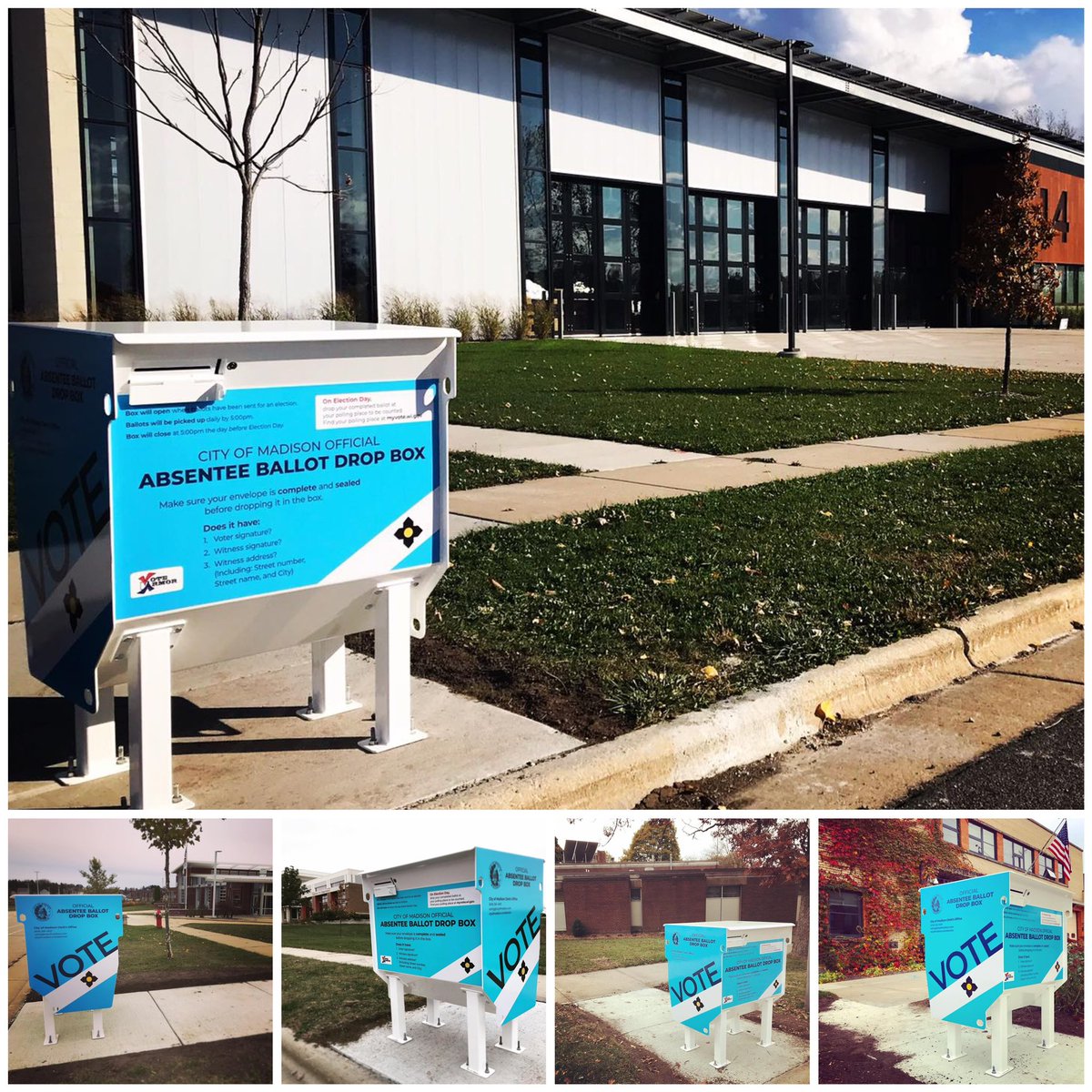 Madison WI Clerk (@madisonwiclerk) on Twitter photo Stop, drop, & vote! 🚒🗳️Return your completed absentee to a secure drop box outside of most <a href="/MadisonWIFire/">Madison Fire Dept.</a> stations before they close March 31 @ 5 pm. Be a hero for democracy!
Find the one nearest you: cityofmadison.com/clerk/election…
#MadisonVotes Stop, drop, & vote! 🚒🗳️Return your completed absentee to a secure drop box outside of most <a href="/MadisonWIFire/">Madison Fire Dept.</a> stations before they close March 31 @ 5 pm. Be a hero for democracy!
Find the one nearest you: cityofmadison.com/clerk/election…
#MadisonVotes