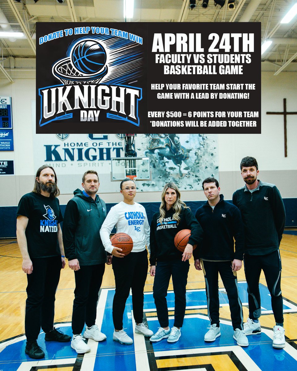 Get ready for the ultimate! Our Faculty vs. Students Basketball Game will conclude uKnight Day on April 24th. Support your favorite squad and give them a head start—will you back the students or the faculty? More details coming soon!

📃 bit.ly/uKnightDay2025