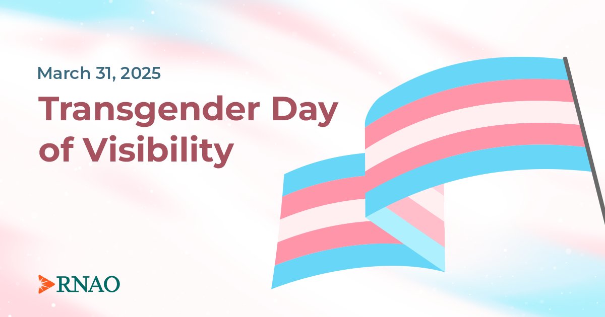 On #TransDayOfVisibility, RNAO reaffirms its celebration of individuals who identify as transgender, non-binary, Two-Spirit and/or gender diverse. 

Nurses across all health sectors and settings continue to provide and advocate for barrier-free and gender-affirming care to ensure