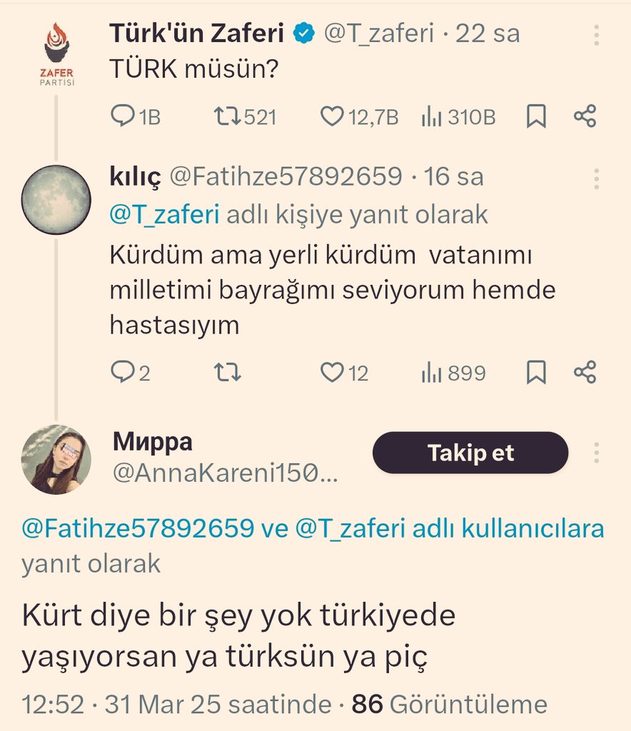 Bizlotik12's tweet photo. Bu işler böyle canım benim... işleri güçleri ırkçılık olanlara aslını inkar edip, 'vatan, millet, bayrak' edebiyatı ile yanlamaya, yaranmaya çalışırsan seni böyle malamat ederler! https://t.co/wke9cGGCqM