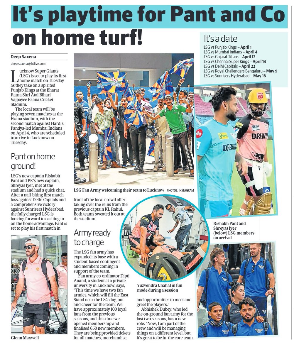 IPL 2025 | Lucknow Super Giants vs Punjab Kings: It's playtime for Rishabh Pant &amp; Co on hometurf!

#IPL #LSG #PunjabKings #LucknowSuperGiants #indianpremierleague #indianpremiereleague2025 #RishabhPant #shreyasiyer #ekanastadium 

hindustantimes.com/htcity/cinema/…