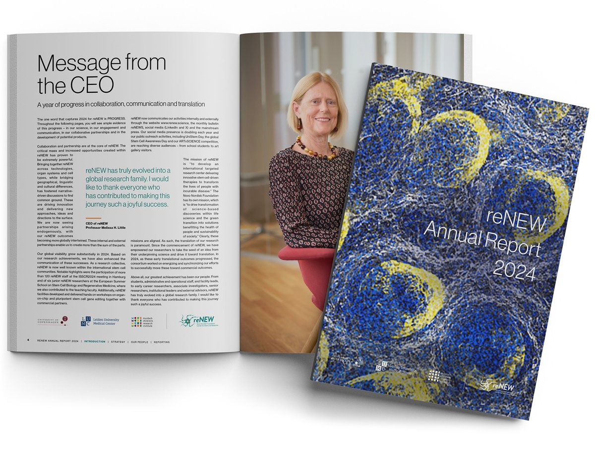 reNEW (@renew_global) on Twitter photo reNEW’s Annual Report 2024 is out.
A little more than three years since our research collaboration across three nodes – <a href="/UCPH/">UCPH</a>, in Denmark, <a href="/LUMC_Leiden/">LUMC Leiden</a> in the Netherlands and <a href="/MCRI_for_kids/">Murdoch Children's Research Institute (MCRI)</a> in Australia – began, our collaborative work is yielding tangible results. reNEW now reNEW’s Annual Report 2024 is out.
A little more than three years since our research collaboration across three nodes – <a href="/UCPH/">UCPH</a>, in Denmark, <a href="/LUMC_Leiden/">LUMC Leiden</a> in the Netherlands and <a href="/MCRI_for_kids/">Murdoch Children's Research Institute (MCRI)</a> in Australia – began, our collaborative work is yielding tangible results. reNEW now