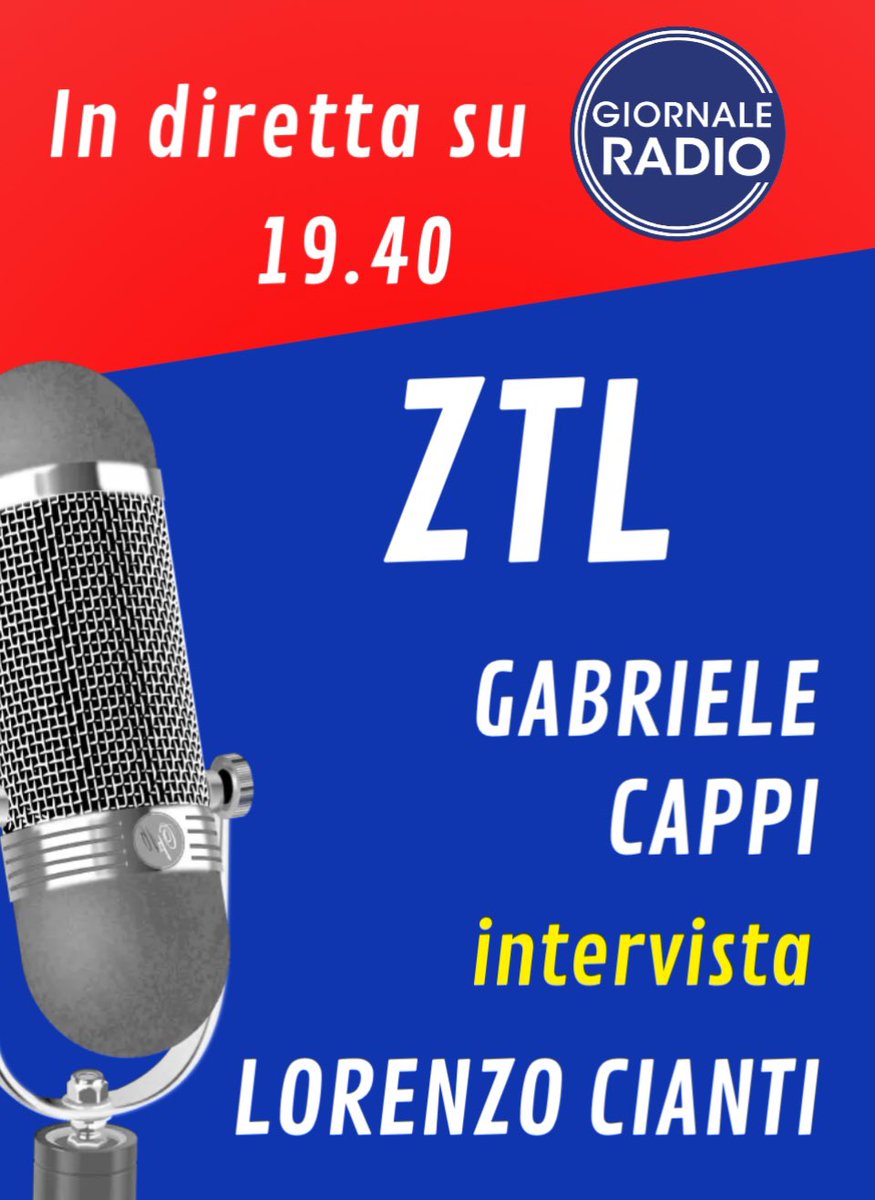 🎙️ Stasera, alle 19.40, sarò ospite di <a href="/CappiGabriele/">Gabriele Cappi</a> su ZTL — <a href="/giornale_radio/">Giornale_radio_fm</a> per parlare del pericoloso avvicinamento dell’Ue al keynesismo militare.

👉🏻 Potete seguirmi in diretta qui: giornaleradio.fm