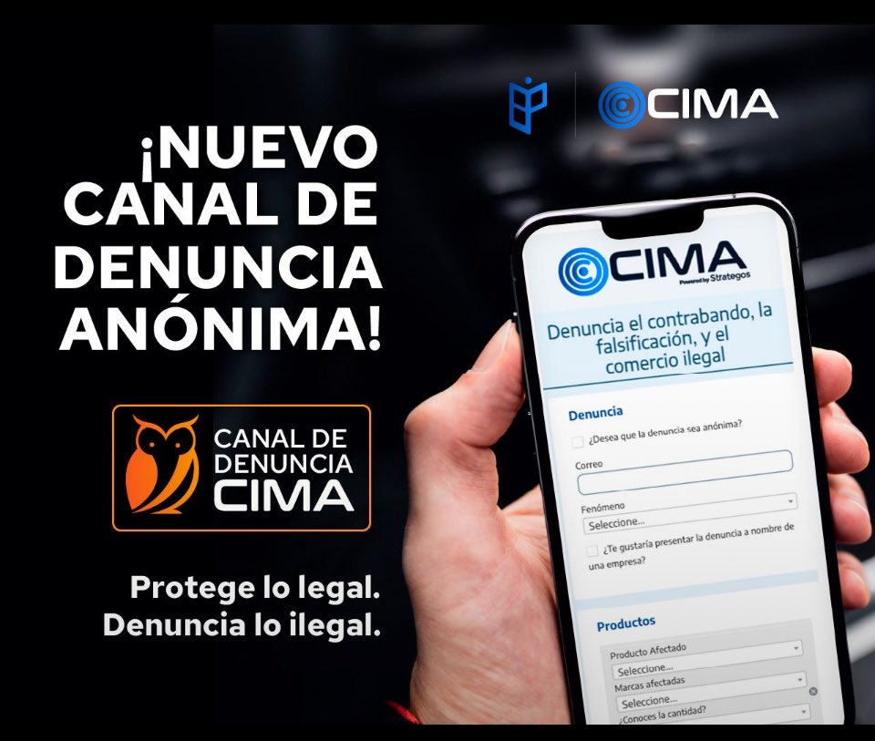 bg_buitrago's tweet photo. Nuevo Canal de Denuncia Anónima en #CIMA!
Colabora de manera anónima o profesional, adjunta evidencia y fortalece la investigación, y mantén tu identidad protegida.
Protege lo legal. Denuncia lo ilegal aquí: https://t.co/4rs4gca0Rm
#DenunciaConCIMA #ComercioLegal #StrategosBIP https://t.co/6AcElweKAk