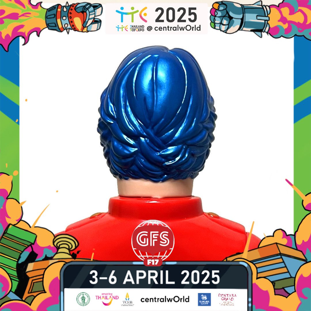 幸太郎(赤、青) TANEMAN 3rd colorway With the red jacket and the metric blue hair