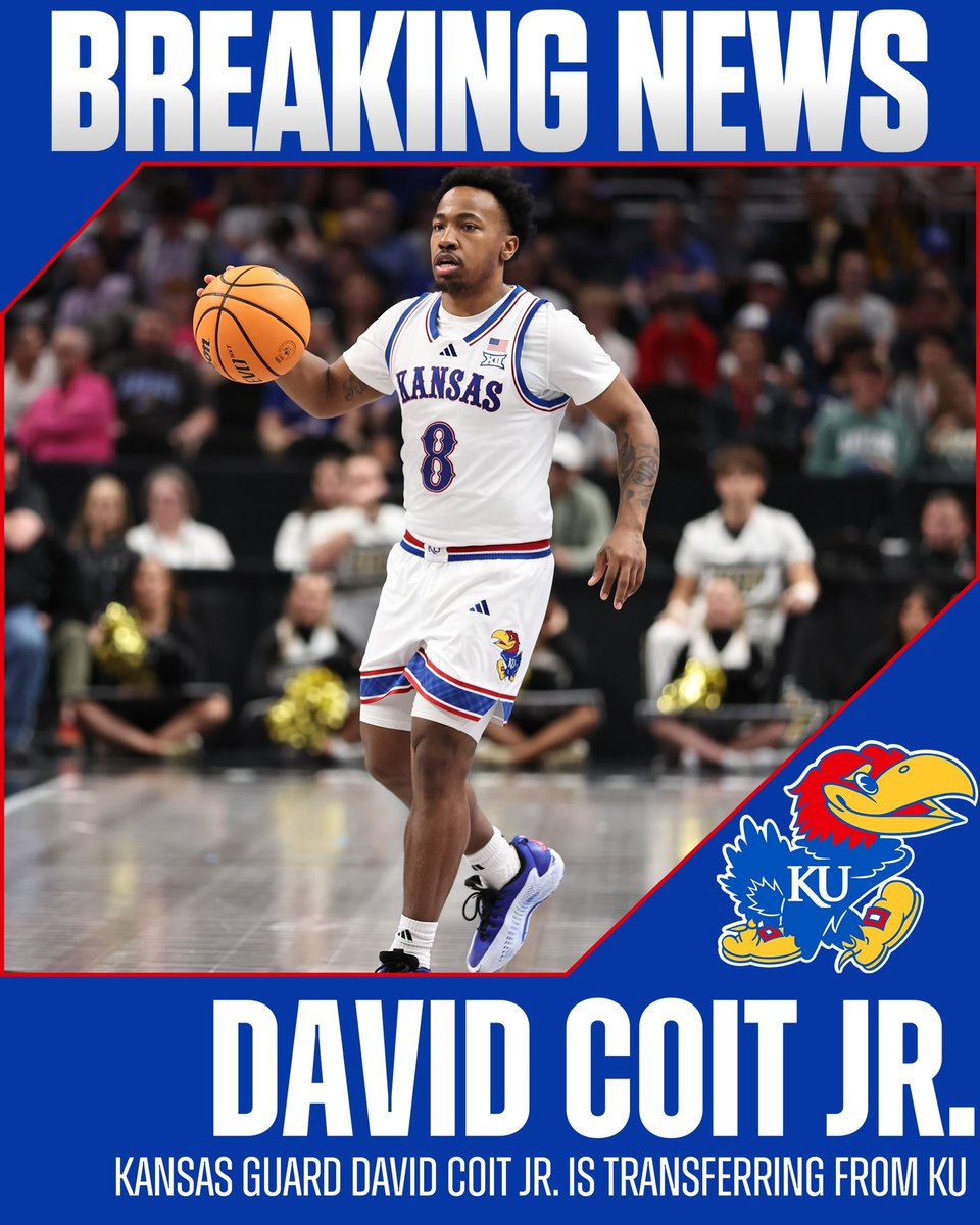 BREAKING: David Coit Jr. is transferring from Kansas, his agent tells <a href="/247Sports/">247Sports</a>.

He averaged 5.1 PPG on 37.8% shooting from the field this past season. #KUbball | <a href="/247SportsPortal/">247Sports Transfer Portal</a> 

More: 247sports.com/college/kansas…