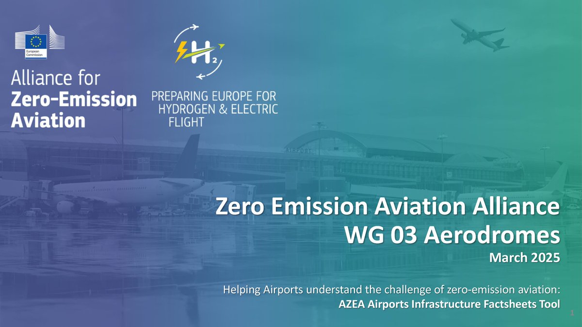 [NEW TOOL] Alliance for Zero-Emission Aviation delivered a useful tool for to prepare for electric and hydrogen aircraft in terms of airport’s operations and infrastructure requirements. ✈️⚡ 
Access the tool: shorturl.at/YsUzQ