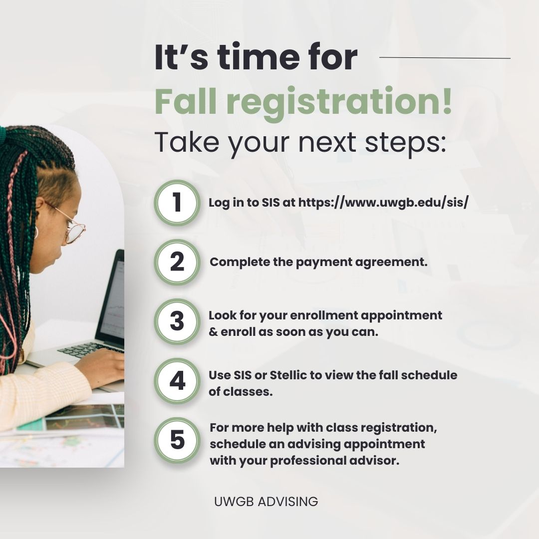 Priority registration for the fall 2025 term starts today, Monday, March 31st! Remember to log into SIS and look for your enrollment date &amp; time. Resolve your holds and enroll as soon as you can. Schedule an advising appointment with your professional advisor, if needed!