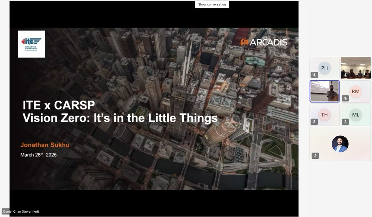 Fantastic joint event with ITE McMaster Chapter &amp; CARSP YPC! Huge thanks to everyone who joined us in person &amp; virtually—great discussions and networking all around! 🎉 Looking forward to the next one! #Transportation #RoadSafety #Networking #YoungProfessional