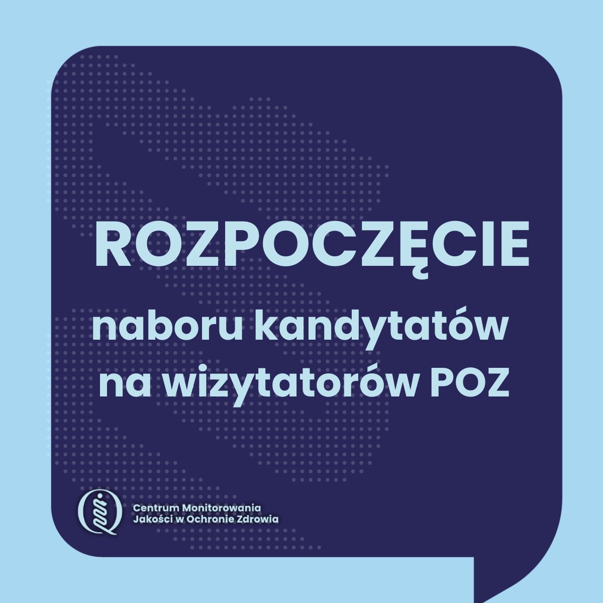 INFORMUJEMY: CMJ otwiera nabór kandydatów na wizytatorów w zakresie podstawowej opieki zdrowotnej.
Więcej informacji, w tym ogłoszenie ze szczegółowymi informacjami nt. rekrutacji i formularz zgłoszeniowy można znaleźć na: cmj.gov.pl/bip/nabor-na-w…