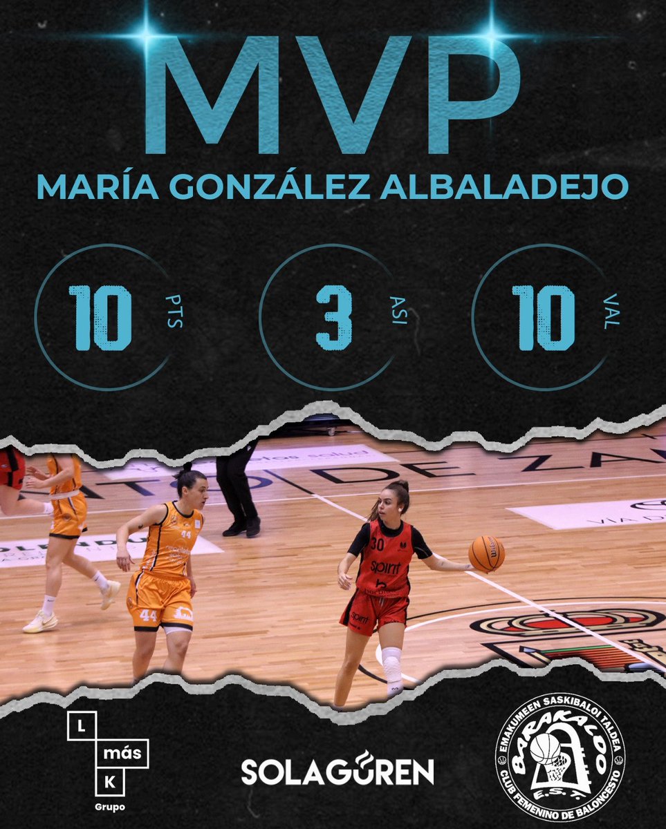 HORBISA SPIRIT GREENKW BARAKALDO (@barakaldo__est) on Twitter photo Directora de orquesta se nace, no se hace 🪄
🎯 10 puntos
👀 3 asistencias
🔝 10 de valoración
💎 María González sigue on fire para sumar su tercer MVP de la temporada
🫡 Buen trabajo, <a href="/mariaagon9/">Maria González</a>
#SueñoContigo Directora de orquesta se nace, no se hace 🪄
🎯 10 puntos
👀 3 asistencias
🔝 10 de valoración
💎 María González sigue on fire para sumar su tercer MVP de la temporada
🫡 Buen trabajo, <a href="/mariaagon9/">Maria González</a>
#SueñoContigo