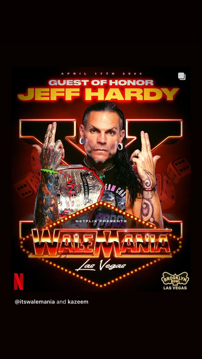 @wale said bring the MAIN ONE out in Vegas <a href="/netflix/">Netflix</a> <a href="/wwe_on_netflix/">wwe_on_netflix</a> @itswalemania see you in Vegas ✌🏽 
.
.
#walemania10 #wrestlemania