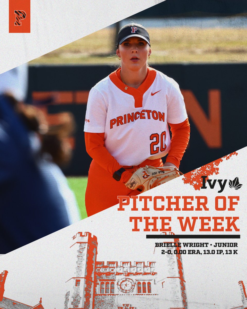 0⃣ runs allowed in 13 innings = 1⃣ <a href="/IvyLeague/">Ivy League</a> Pitcher of the Week award for <a href="/BrielleWright20/">Brielle Wright</a>!

📰: tinyurl.com/2al6o9cd