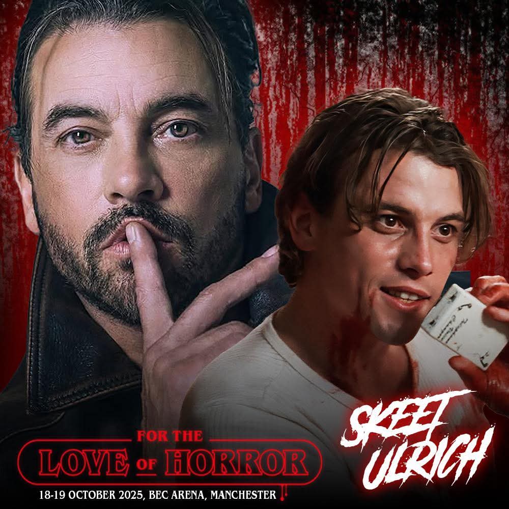 ftlohorror's tweet photo. Guest Announcement 

Skeet Ulrich 

Joining us for #ForTheLoveofHorror this year is another highly requested returning guest, #SkeetUlrich 

Skeet is known for playing Billy Loomis in #Scream &amp; has also appeared in #TheCraft , #Jericho , #Riverdale &amp; more 

Tickets available soon https://t.co/RH1BTAELVc