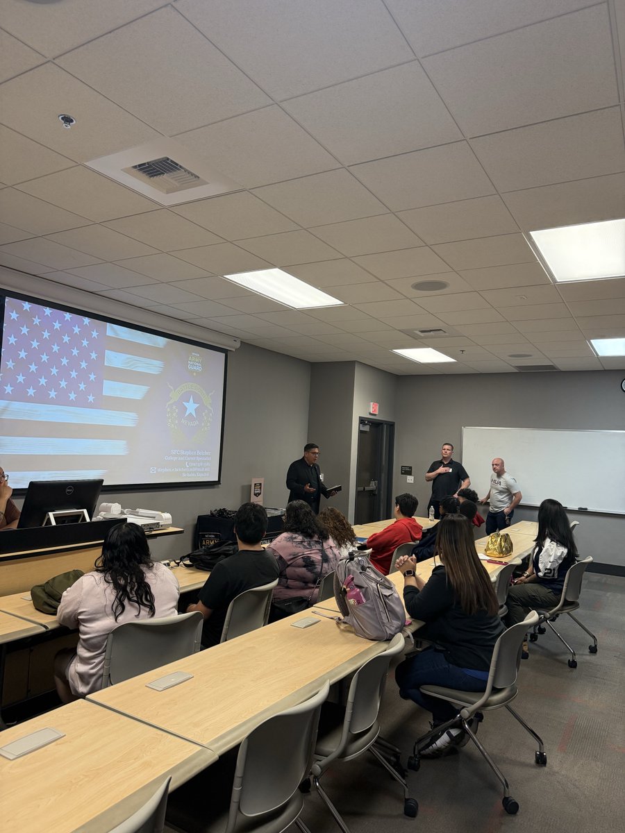 We recently wrapped our Jr Career Speaker Series, which shares career info with students. 👏Thanks to <a href="/NevadaStateU/">Nevada State University</a> for a tour &amp; to speakers <a href="/LVMPD/">LVMPD</a>, @UFC, @RosemanUHS, <a href="/NVNationalGuard/">Nevada Guard</a>, Vegas-Real Estate/content creation, Andre’s Mortuary, @LasVegasMakeup &amp; artist Chase Mccurdy.