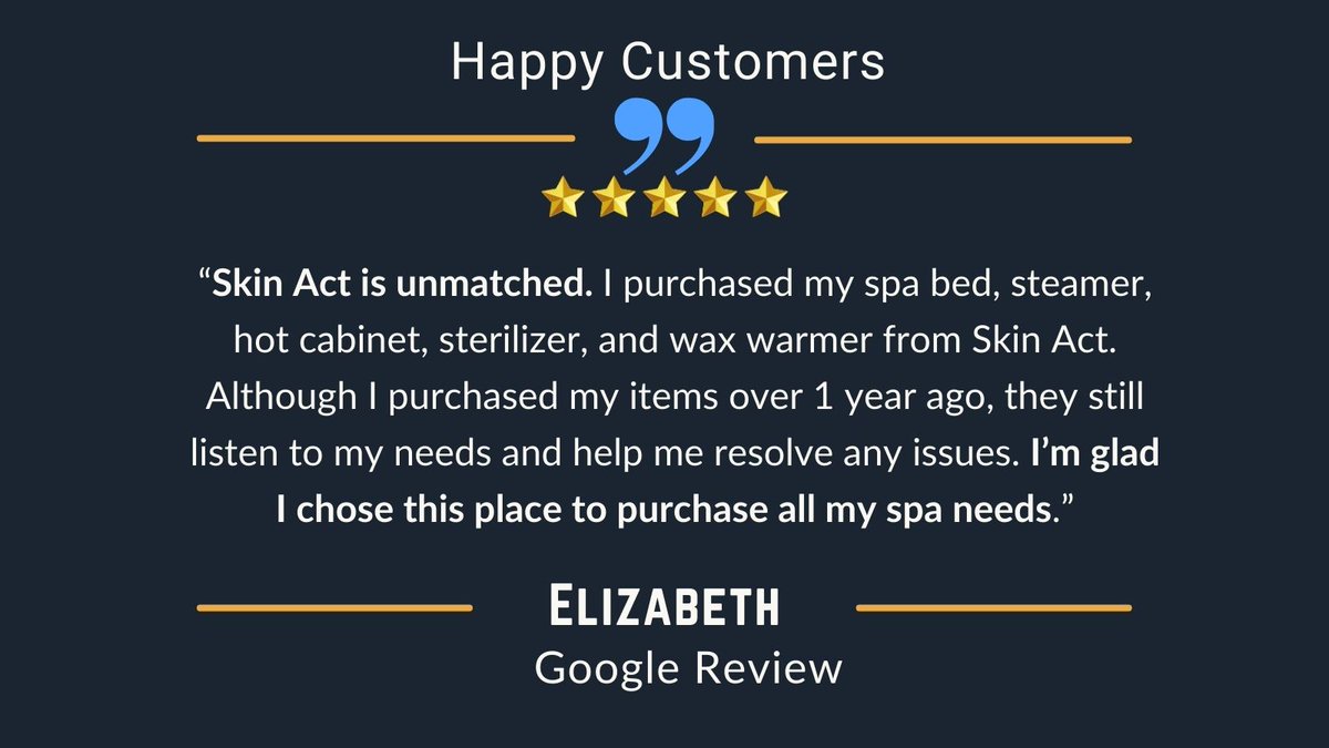 spaandequipment's tweet image. We are pleased to receive positive feedback from our customers! What do you love most about our products? Read on what one satisfied client said and why she&apos;s a repeat customer.  #spaequipment #estheticianlife #esthetician #medspa #equipment #beauty #beautification  #medspa