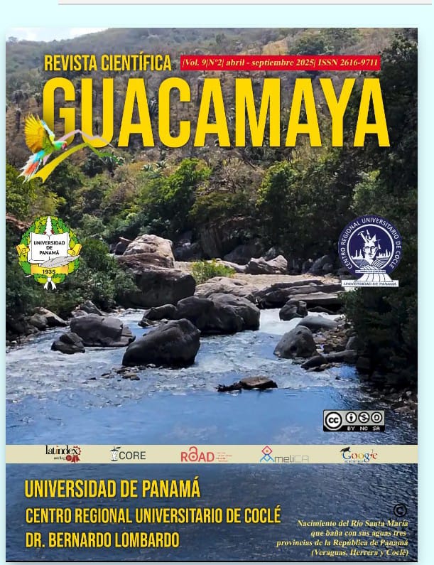crudecocle's tweet photo. La Revista Científica Guacamaya del Centro Regional Universitario de Coclé, presenta su edición Vol. 9 Núm. 2 (2025): Revista Científica Guacamaya
Abril – Septiembre  2025
https://t.co/zb3Lo98lsG https://t.co/Q88M90WPCk