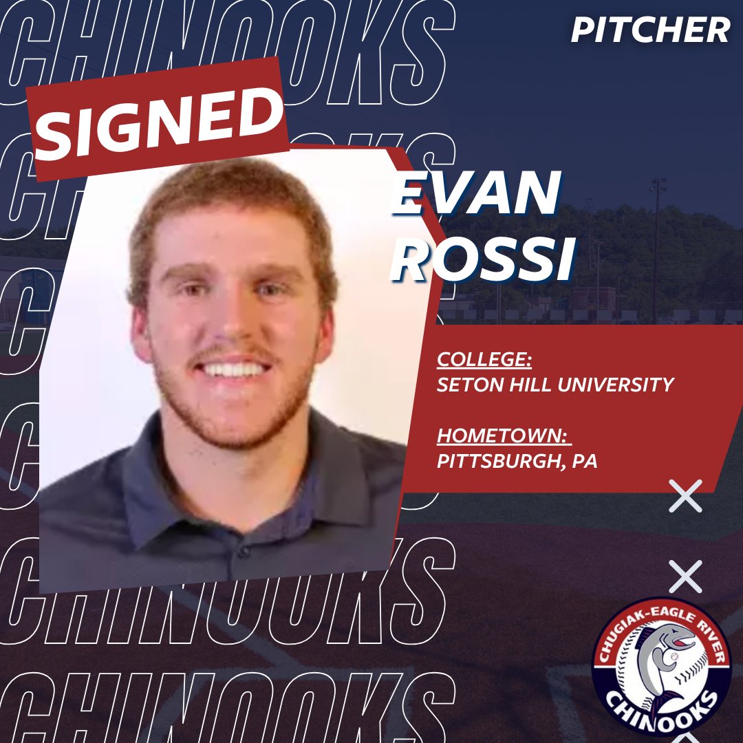 SIGNED

Evan Rossi has signed to play with the Chinooks this Summer 2025. Rossi will be a pitcher and comes from Seton Hill University.

#ChinooksBaseball #BaseballSigning #Signing #Nooks #NooksNation #RollNooks #FishOn #Baseball