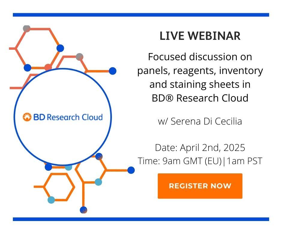 Sign up for our free webinar, for a focused discussion on panels, reagents, inventory, and staining sheets in BD® Research Cloud, Wednesday, April 2nd at 9am GMT (EU) | 1am PST!
hubs.la/Q03bBfcj0
#flowjo #BDBiosciences
