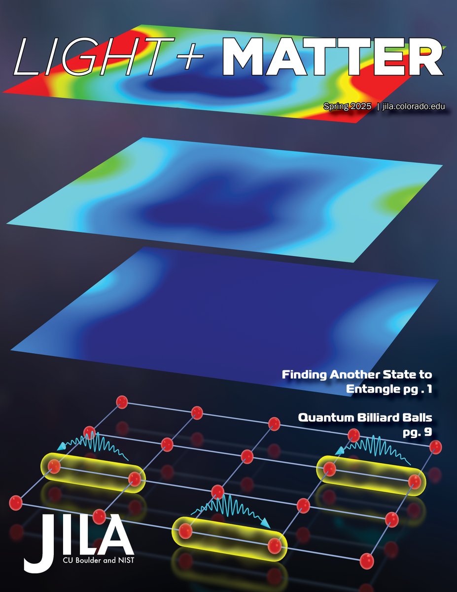 JILA (@jilascience) on Twitter photo The spring issue of JILA's quarterly journal "Light and Matter" is here! Read all about the latest research happening at JILA, from #quantumentanglement to #lightassistedcollisions to #ultrafastlasers!
jila.colorado.edu/bibcite/refere…
<a href="/CUBoulderPhys/">CU Boulder Physics</a> <a href="/CUArtsSciences/">CU Boulder College of Arts and Sciences</a> <a href="/NIST/">National Institute of Standards and Technology</a> <a href="/CUBoulder/">CU Boulder 🦬</a> The spring issue of JILA's quarterly journal "Light and Matter" is here! Read all about the latest research happening at JILA, from #quantumentanglement to #lightassistedcollisions to #ultrafastlasers!
jila.colorado.edu/bibcite/refere…
<a href="/CUBoulderPhys/">CU Boulder Physics</a> <a href="/CUArtsSciences/">CU Boulder College of Arts and Sciences</a> <a href="/NIST/">National Institute of Standards and Technology</a> <a href="/CUBoulder/">CU Boulder 🦬</a>
