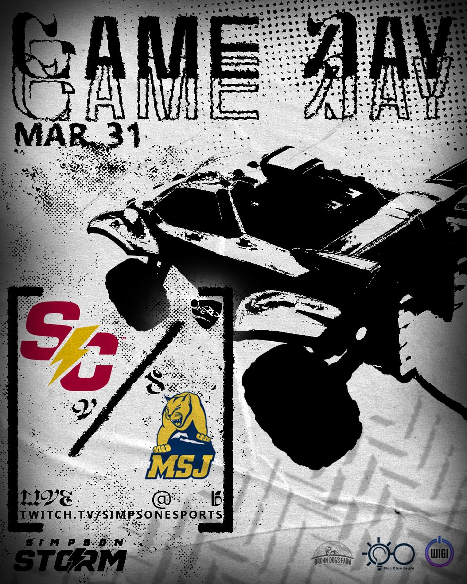 TONIGHT the Storm Rocket League C team will take on <a href="/MSJ_Esports/">MSJ Esports</a> for <a href="/NACEsports/">NACE</a> conference semi-finals!

LIVE @ 6 PM on our Twitch! Come see if the Storm C team can make back to back semester finals!
twitch.tv/simpsonesports