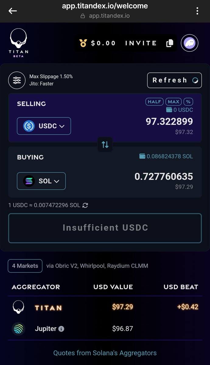 n0leps's tweet image. @Titan_Exchange is just awesome!. Solana development is mind blowing 💥.
Access Code : H1A6CI4A (limited)
app.titandex.io
#titanexchange #accesscode #solana #SOL #Airdrop