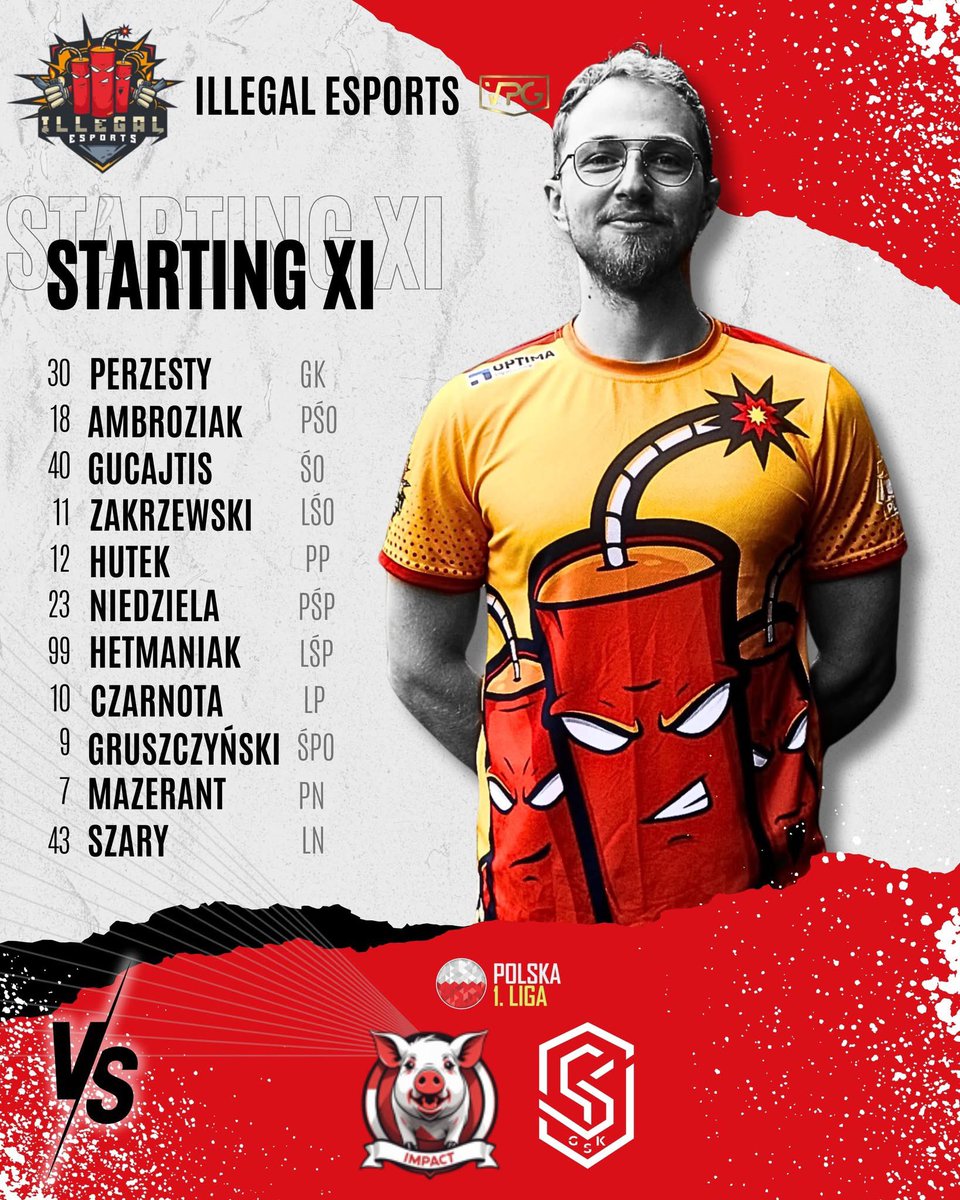 Illegal Esports (@illegalesports) on Twitter photo Rozpoczynamy ostatni tydzień rozgrywek w <a href="/VPG_Poland/">VPG Poland</a> ❗️
Dziś rozegramy m.in. mecz z naszym bezpośrednim rywalem do Mistrzostwa Polski🏆
Rozkład jazdy:
🕒20:40 vs Impact Boys
🕒21:05 vs GSK Esport
Zapraszamy na stream live YT (ILLEGAL ESPORTS TV)🧨 Rozpoczynamy ostatni tydzień rozgrywek w <a href="/VPG_Poland/">VPG Poland</a> ❗️
Dziś rozegramy m.in. mecz z naszym bezpośrednim rywalem do Mistrzostwa Polski🏆
Rozkład jazdy:
🕒20:40 vs Impact Boys
🕒21:05 vs GSK Esport
Zapraszamy na stream live YT (ILLEGAL ESPORTS TV)🧨