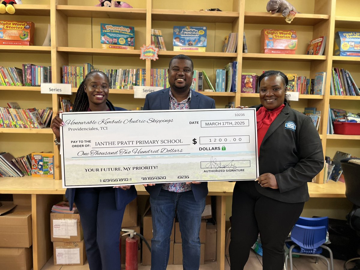 Proud to give back to my alma mater, Ianthe Pratt Primary School. This marks the first step in ensuring the ED6 constituency allowance goes back into our schools and communities where it truly belongs.