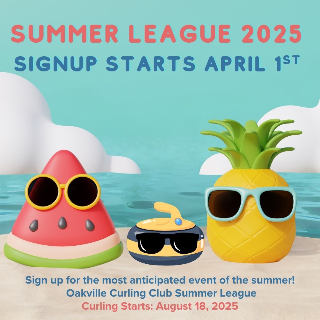 Attention curlers from across Ontario! Dust off your brooms and get ready to sweep your way into the most anticipated event of the summer – the #OakvilleCurlingClub Summer Curling League! Registration Opens: April 1, 2025 

#CurlingOntario #curling #tcacurling #summercurling