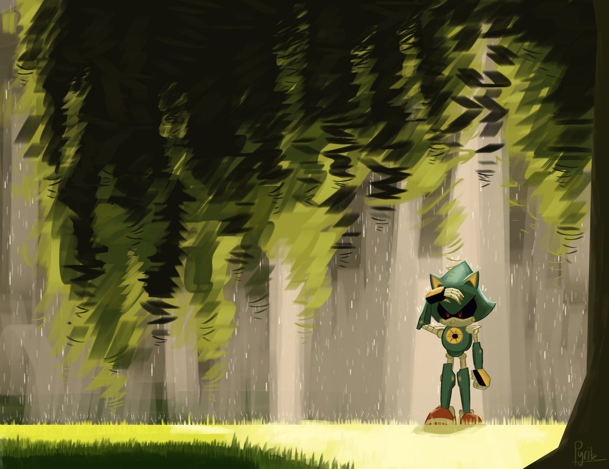 PyriteParasite's tweet image. Something Something robots in nature is cool #SonicTheHedgehog