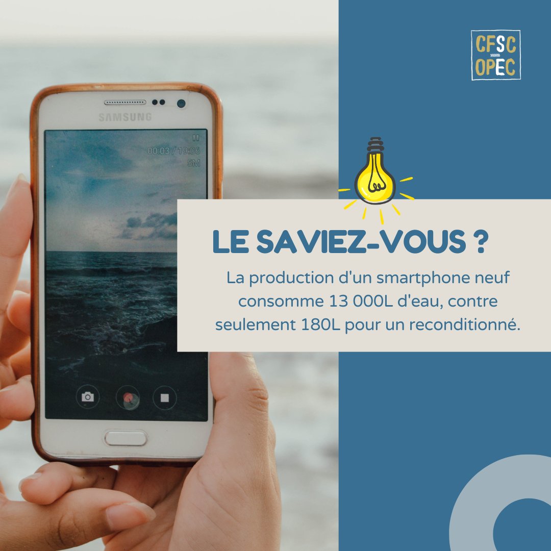 💧Économiser de l'eau, un appareil à la fois

La fabrication d'un nouveau smartphone utilise 13 000L d'eau, contre seulement 180L pour un appareil reconditionné—98% d'eau économisée ! Choisir un appareil reconditionné aide à préserver les ressources de notre planète.

#durabilité