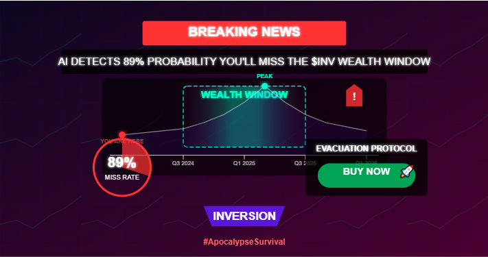 Inversion_cloud's tweet image. BREAKING: AI detects 89% probability you&apos;ll
MISS the $INV wealth window.
Evacuation protocol: Buy NOW → 🚀 #ApocalypseSurvival