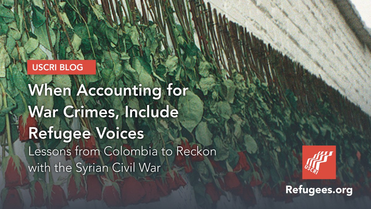 As #Syria seeks to reckon with Assad's crimes, refugee voices must be included. #Colombia’s peace process offers key lessons on how Syria can include displaced voices in its approach to post-conflict justice and heal in the aftermath of atrocity. Learn more: