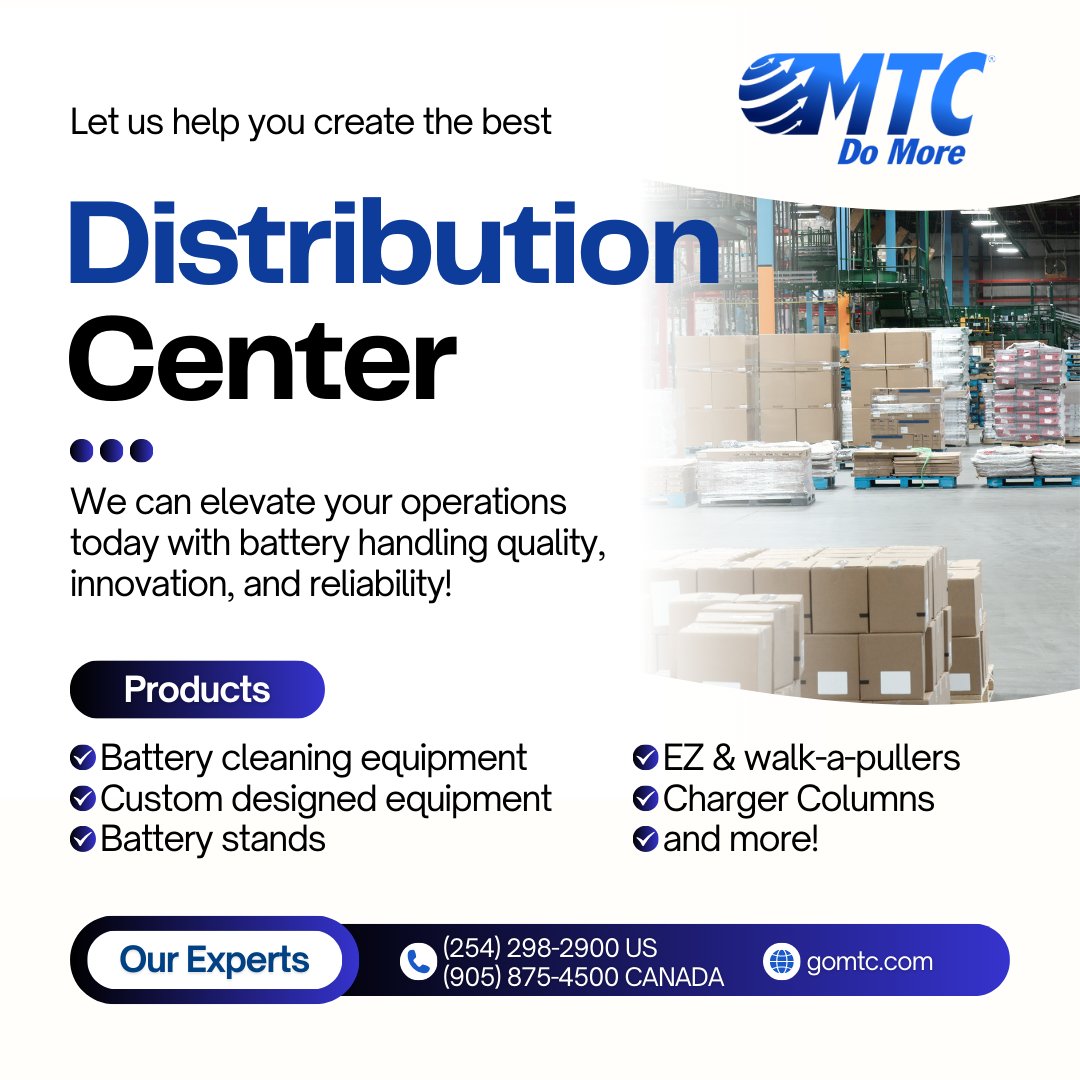 mtcdomore's tweet image. You’ve tried the rest, now it’s time to experience #thebest in #batteryhandling equipment. At #MTC, we specialize in providing top-tier solutions like battery cleaning equipment, walk-a-pullers, and custom-designed equipment to meet your unique needs.

#MTCdomore #manufacturing