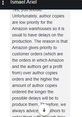 BennyDomino's tweet photo. so @amazon @AmazonKDP still has not delivered the author copies of my book, and this is an excerpt from a conversation that I had with one of their representatives. This was the 4th person that I spoke with.  This is unacceptable. (1/5 posts) https://t.co/hchw7VHPHx