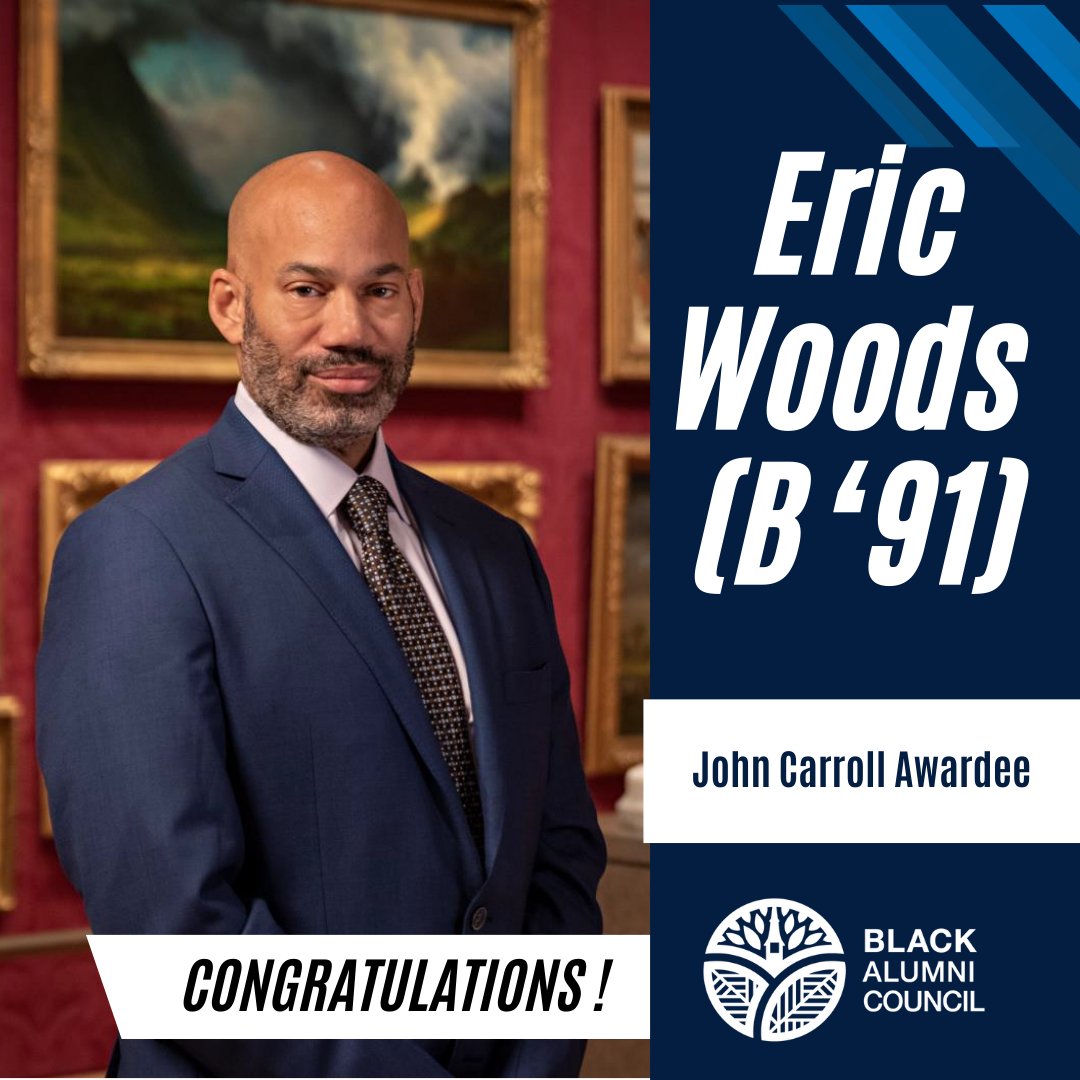 Join us in celebrating our BAC Chair and founding member, Eric Woods (B'91), for being selected for the prestigious John Carroll Award! His dedication and leadership continue to inspire the Georgetown community. #JohnCarrollAward #BlackAlumniCouncil #JCWPhiladelphia
