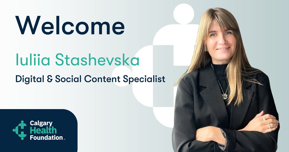 We’re thrilled to welcome Iuliia Stashevska our new Digital &amp; Social Content Specialist!
 
A creative marketer with a rich background in journalism and video production, Iuliia is excited to put her skills to work to help advance healthcare in Calgary and Southern Alberta.