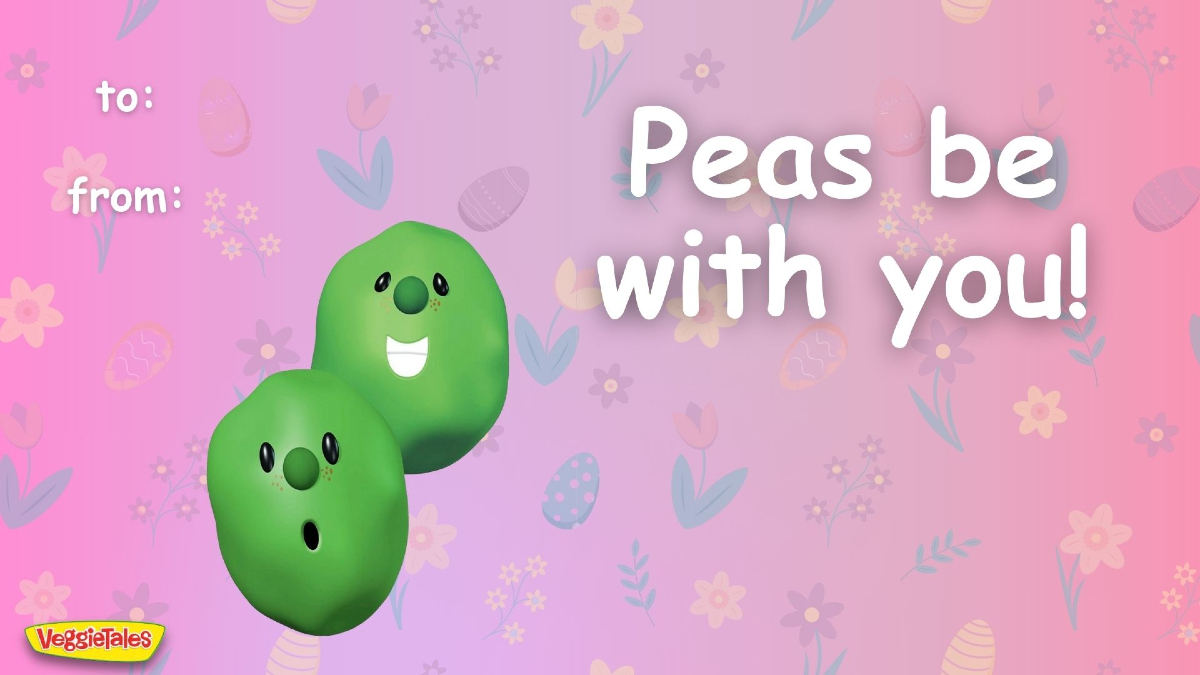 VeggieTales's tweet image. Springing into April! 🌸

#Spring #Eastercard #Easter #VeggieTales