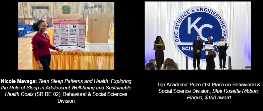 Debbie Cox (@coxvhsci) on Twitter photo Congrats to <a href="/VanhornHS_/">Van Horn High School</a> biomed senior, Nicole Mavaga, for winning an award during the <a href="/UnionStationKC/">Union Station KC</a> GKC Sci & Engineering Fair ceremony on Saturday! Her project: "Teen Sleep Patterns and Health: Exploring the Role of Sleep in Adolescent Well-being and Sustainable Health Goals." Congrats to <a href="/VanhornHS_/">Van Horn High School</a> biomed senior, Nicole Mavaga, for winning an award during the <a href="/UnionStationKC/">Union Station KC</a> GKC Sci & Engineering Fair ceremony on Saturday! Her project: "Teen Sleep Patterns and Health: Exploring the Role of Sleep in Adolescent Well-being and Sustainable Health Goals."