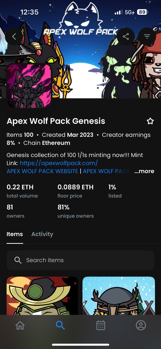 Two years ago, we made our mark on the blockchain with our Genesis collection 100 unique 1/1s that started it all!

Apex Wolf Pack is here to stay, grow, and dominate! Awooo! #LFHOWL