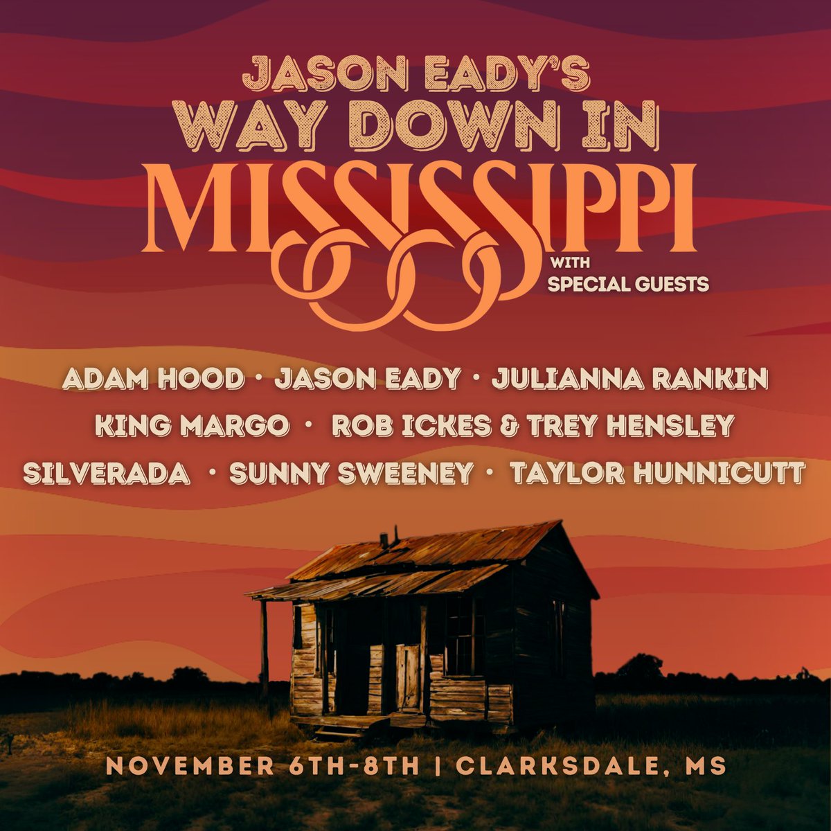 Rob Ickes & Trey Hensley (@robandtreymusic) on Twitter photo This November, we'll be making music in the heart of the Mississippi Delta: the birthplace of the blues with our good buddy <a href="/jasoneady/">Jason Eady</a> and some incredible artists at Jason Eady's Way Down In Mississippi! Who's joining? Tickets are on-sale now! → robandtrey.com This November, we'll be making music in the heart of the Mississippi Delta: the birthplace of the blues with our good buddy <a href="/jasoneady/">Jason Eady</a> and some incredible artists at Jason Eady's Way Down In Mississippi! Who's joining? Tickets are on-sale now! → robandtrey.com