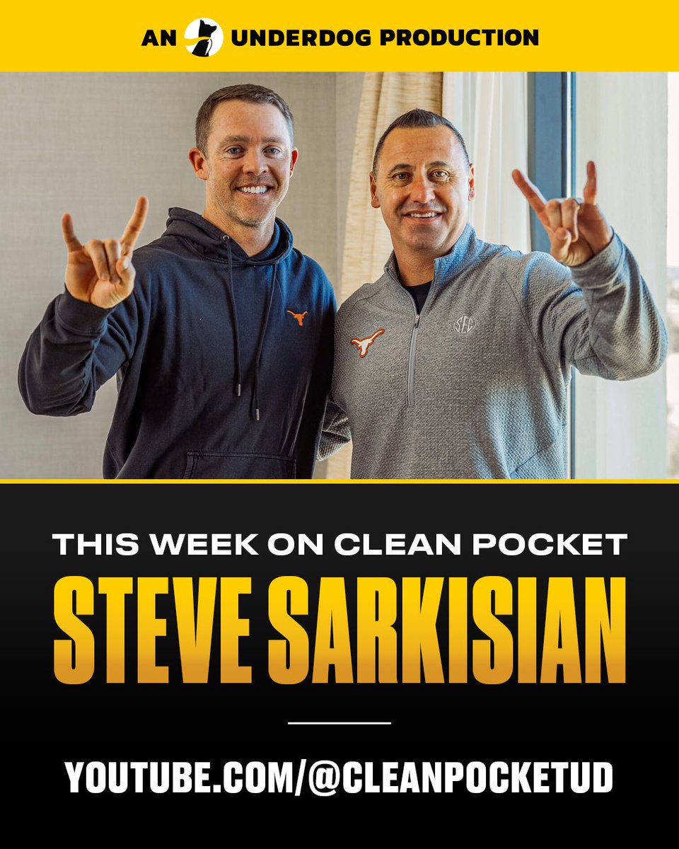 ColtMcCoy's tweet image. Spent some time talking about the Longhorns with Coach Sark! Pumped to see what this program has done the last few years and can't wait to see what happens moving forward. Check out the full interview tomorrow at 9am ET on Clean Pocket.