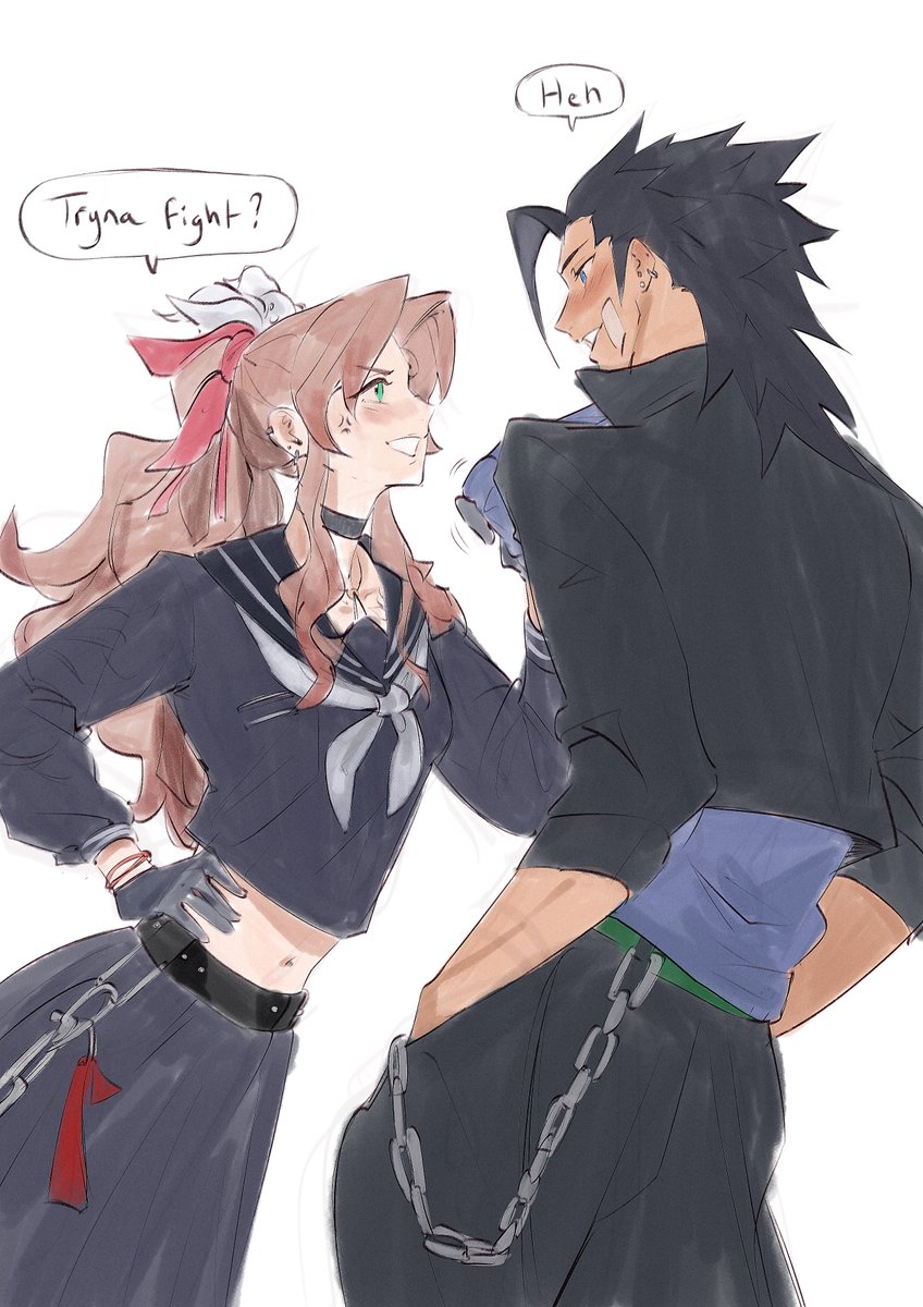 fucked up the chains n the writing looks ugly but who cares look at them flirting