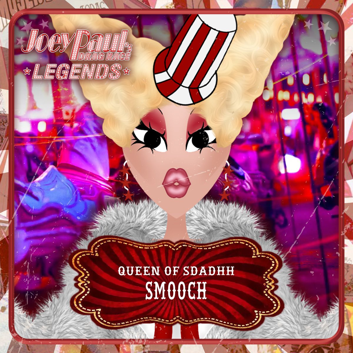 JoeyPaulsDR's tweet photo. 🚨 SPOILER ALERT: Swipe to see your newly crowned queen! 🎪

JoeyPaul’s #DragRace Legends is now available to stream in full @discord! 🎟️ https://t.co/jbY8K170Qp https://t.co/tshtj5sejO
