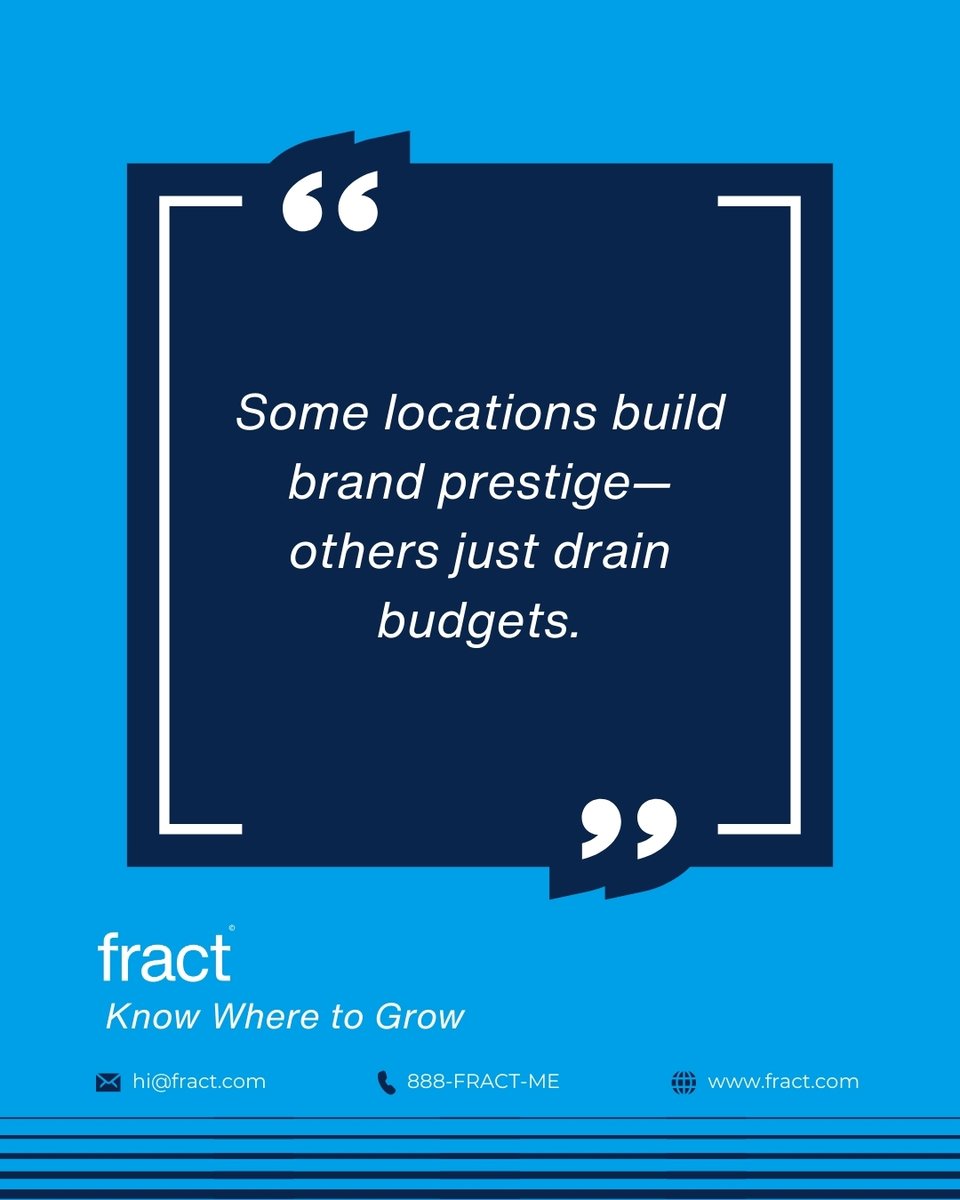 fractInc's tweet photo. Some locations build brand prestige—others just drain budgets. - Fract can help you with that!

#FractMe
#KnowWheretoGrow
#TerritoriesThatSucceed
#Fract
#BusinessGrowth
#DataDriven
#LocationMatters
#StrategicExpansion
#MarketInsights
#SaaS
#LocationIntelligence
#MappingSoftware https://t.co/HgZG5LuXF1