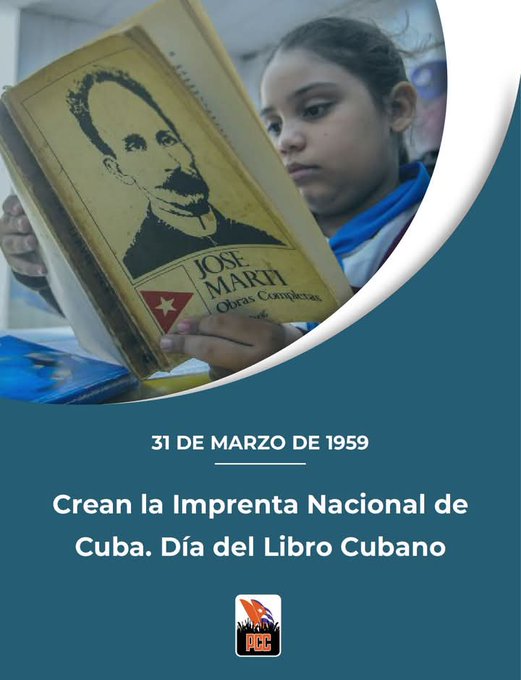 El primer libro que en ella se imprimió fue la obra cumbre "El ingenioso hidalgo Don Quijote de la Mancha", de Miguel de Cervantes.   
... nosotros no le decimos al pueblo: ¡cree! Le decimos: ¡lee!...  
 #CubaEsCultura <a href="/CubaMined/">MINED</a>